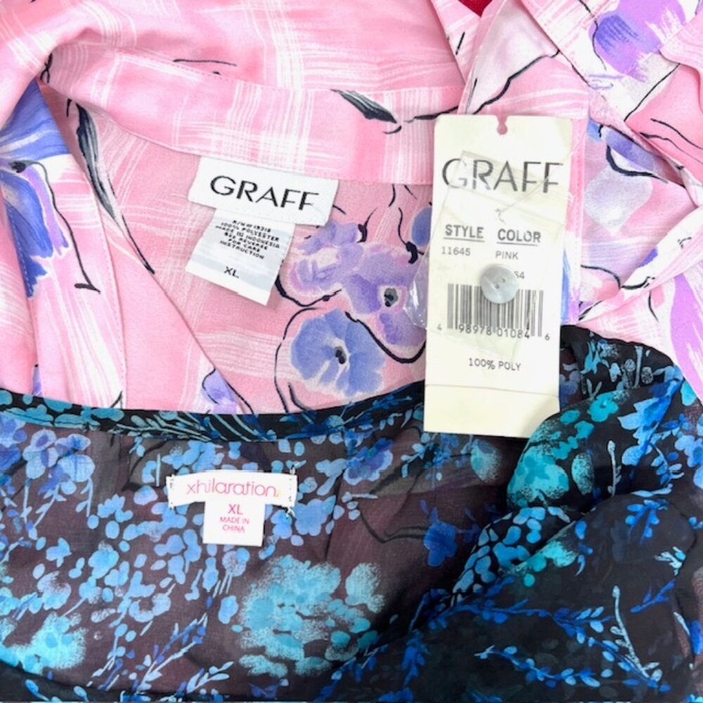 4 Blouses Sz  L/XL:  Christina-Susan Graver-Xhillllaration-GRAFF  Long Sleeve(58 - Picture 5 of 16